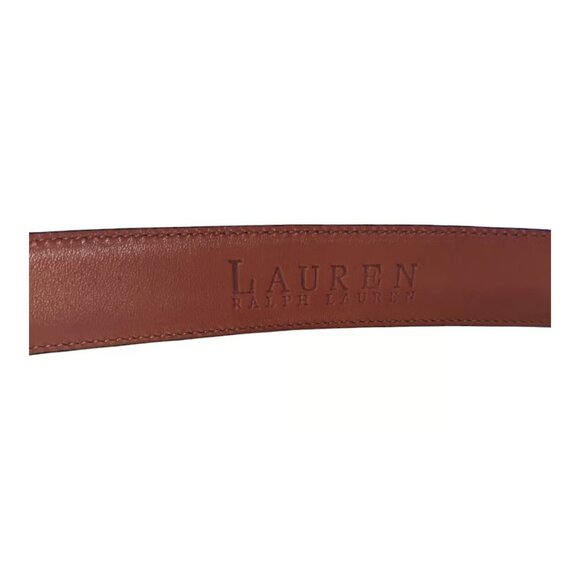 Lauren Ralph Lauren Italian Black Leather Belt Size Large - Picture 3 of 4